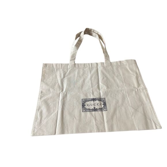 Gucci Large Reusable Canvas Cotton Tote Shopping Bag - Picture 1 of 6